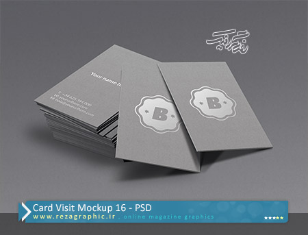 طرح لایه باز پیش نمایش کارت ویزیت – Card Visit Mockup 16 | رضاگرافیک